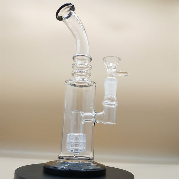 10 pouces narguilé verre Bong recycleur tuyaux eau Bongs tuyau de fumée tuyaux de fumée Bongs bouteilles d'eau Dab Rig 14mm Joint femelle