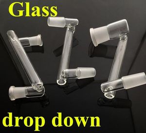 10 Joint Glas Drop Down Adapter Waterpijpen 3.5 Inch Optie Vrouwelijke Mannelijke 14mm 18mm converteren Voor Bong