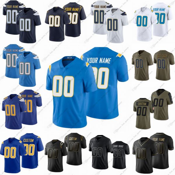 10 maillots de football Justin Herbert Khalil Mack Keenan Allen Austin Ekeler Derwin James jr Joey Bosa Zander Horvath Joshua Kelley Sony Michel Isaiah Spiller