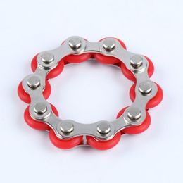 10 nœuds chaîne de vélo jouet porte-clés Fidget Spinner Gyro main métal doigt porte-clés Bracelet jouets réduire l'anxiété de décompression Anti-Stress pour adulte