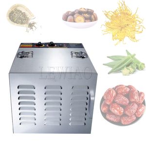 Deshidratador de alimentos de acero inoxidable de 10 capas, deshidratación de aperitivos, máquina secadora de frutas y verduras, secadora de té de flores