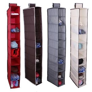 10 couches sac suspendu chaussure rangement tiroir boîte étagères rack organisateur vêtements armoire placard porte mur clair divers cintre pochette 240102