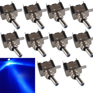 10 * LED Light Toggle Switch Rocker 12V 20A AAN / UIT SPST Auto Truck Boat B00437