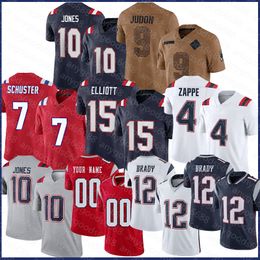 Matt Judon Mac Jones Voetbalshirt Man JuJu Smith-Schuster Ezekiel Elliott Bailey Zappe Mike Gesicki Cole Strange Christian Barmore Matthew Slater Marcus Jones