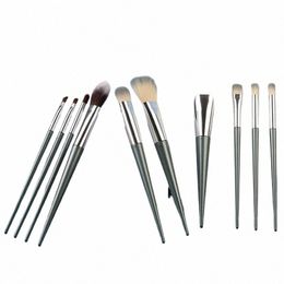 10 Brussages de maquillage Set Feed Shadow Brush Foundati Blush Highlight Brush Beautiful Beauty Tools Persomalifuring Fabricant F5BJ #