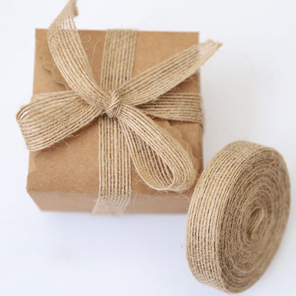 10 mètres de ruban de toile de jute artisanat 1,5-3,8 cm naturel vintage jute large ruban de tissu de toile de jute pour les mariages ceinture sangle fleuriste fête décoration bricolage emballage cadeau