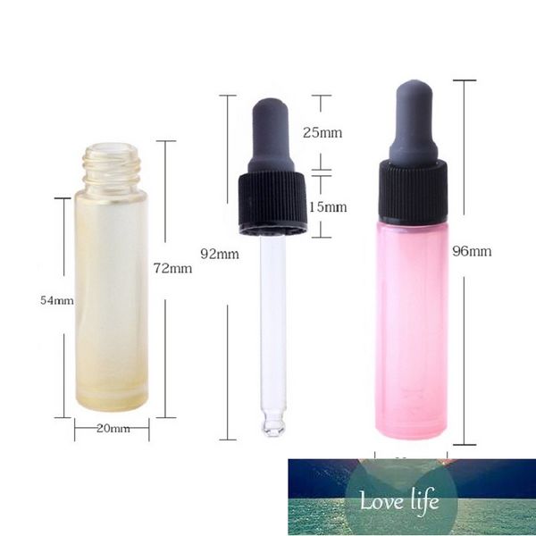 Flacon compte-gouttes de 10 ML verre vide emballage cosmétique conteneur d'essence bouteille d'huile essentielle rechargeable de qualité supérieure