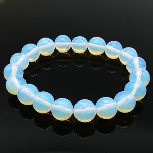10 mm 5 PCS mode bracelet opale ronde blanc Mme verre strass bracelet