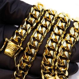 Joyería de Hip Hop de 10 Mm, cadenas de eslabones cubanos para hombres, collar chapado en oro de 18 quilates, pulsera para mujer, cadena de plata de ley 925