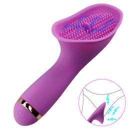 10 Modo potente g-spot masaje de masaje lamiendo el vibrador espina de la barra del clítoris vaginal del clítoris del estimulador de mujeres orales juguetes sexys