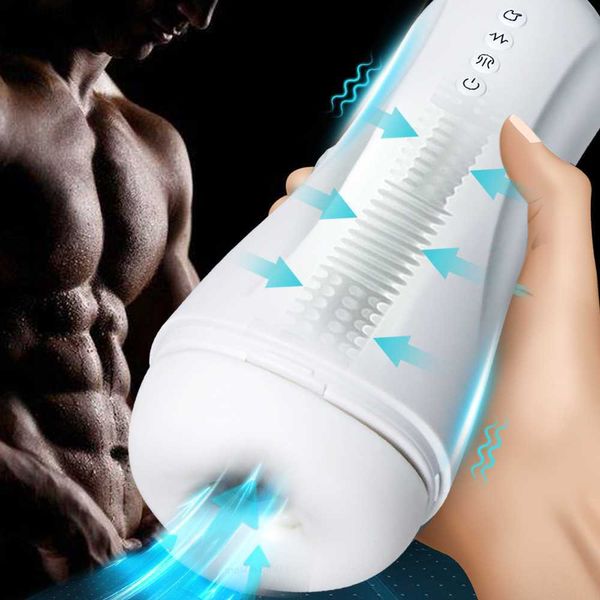 10 Modes Auto Male Mastuburator Silicone Pocket Pussy pour Hommes Sex Toys Vagin Masturbation Coupe Sucer Machine Produits Érotiques L230518