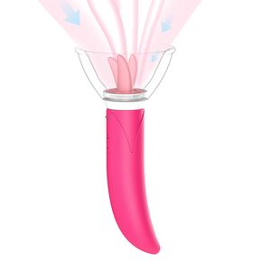 10 Modi Siliconen Wand G Spot Vibrator 5 Speed Tong Likken Orale Speeltjes Voor Vrouwen Masturbatie Koppels Games Oplaadbare