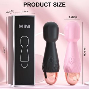 Mini vibrateur à forte Vibration, 10 Modes, bâton magique, chargeur USB, masseur de Clitoris, point G, jouet sexuel pour femmes adultes de 18 ans
