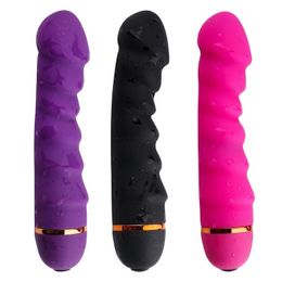 10 modos Vibrador fuerte Juguetes sexuales para adultos Silicona suave Punto G Consolador Realista Pene Estimulador del clítoris Masturbador femenino Vibrat 240307