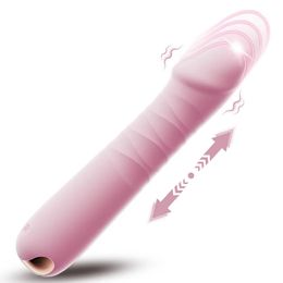 10 modes Vibrateur télescopique pour femmes Motor à grande vitesse G-spot climax gandon vibrant masturbateur féminin pour adulte jouet sexuel pour femme 240401