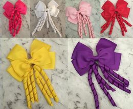 Meisjes Bow Hair Clips 4.5 inch Grote Bow Big Korker School Dance Hair Bow Party Accessoires Corkerkan 50pcs /