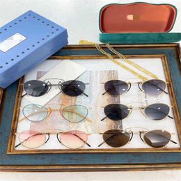 10 % de réduction sur les nouvelles lunettes de soleil de luxe pour hommes et femmes 20 % de réduction sur la monture ronde familiale en rouge Fengwang Le même GG1034S personnalisé