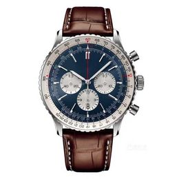 10% de réduction de montre Watch Mens Automatic Mécanique 50 mm Sangle en cuir bleu saphir super lumineux Montre de Luxe