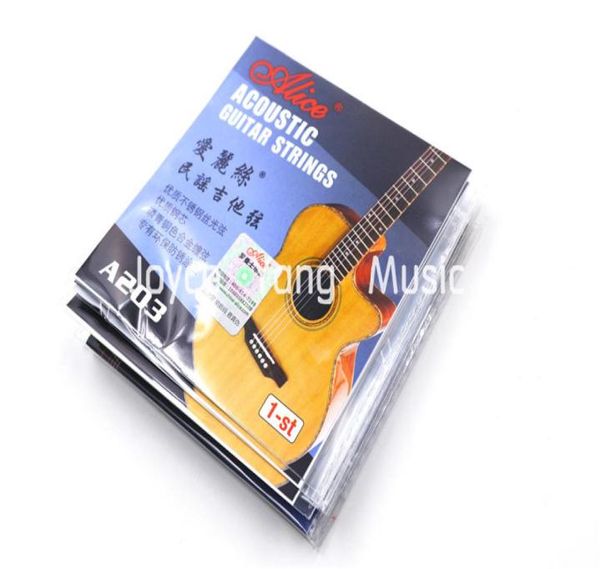 10 pack A203SL 011 Crises de guitare acoustique unique 1er E1 String en acier inoxydable6247665