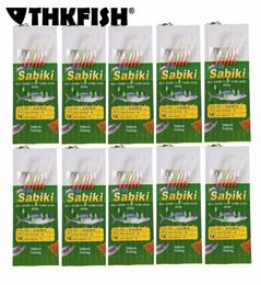 10 packs 60pcs 1020 pêche sabiki plates d'eau salée pêche sabiki appât fis de poisson appâts de la peau de pêche à la pêche des leurres 2010303598512