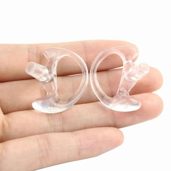 Écouteur à odire en silicone blanc de 10 paires pour Universal Walkie Talkie Radio Air acoustique Coil Tube Écouteur Casque S / M / L Taille