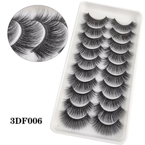 10 Paires 3D Faux Cils De Vison Naturel Épais Long Faux Cils Dramatique Faux Cils Maquillage Extension Cils 10Style