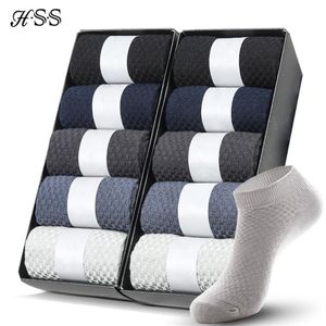 10 paires de chaussettes en Fiber de bambou pour hommes, courtes chevilles d'affaires noires, chaussettes d'été respirantes pour hommes, chaussures habillées, vêtements taille 38-43320B