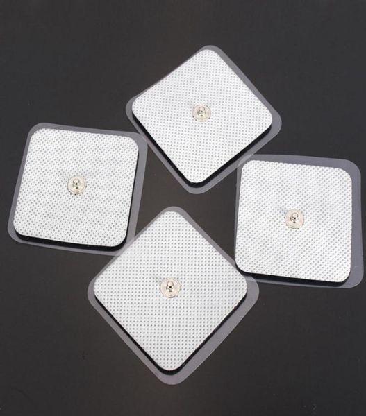 10 paires de coussinets d'électrostimulation 5x5 cm TENS EMS MACHINE ÉLECTRODE PAD RÉUTILISABLE LONGLIFE Auto-adhésif pour massage numérique T4792439