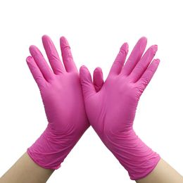 Boîte de gants en Nitrile rose jetables, 10 paires, bonne vente, Direct usine, Non stériles, qualité alimentaire