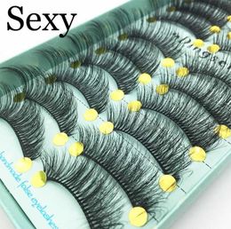 10 paires faites à la main 3D Faux Mink Hair Faux Céliens Crisscross Wispy Fluffy Lashes Extension Oeil Makeup Tools 3D687605087