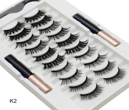10 paires fausses cils magnétiques avec kit eye-liner look naturel glamnétique cils cosmétiques rapides secs épais et longs outils de maquillage 6367223