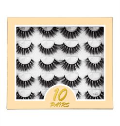 10 paires Natural 3D Faux de cils se déroulent de faux cils kit de maquillage de cils Mink Extension4099949