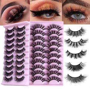 10 paren Rusland DD Curling valse wimpers 3D Natural Soft Extension wimpers Herichte make -up wimpers