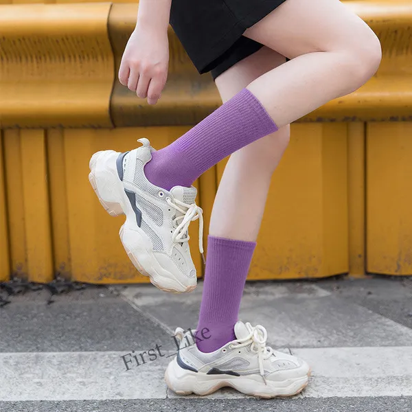 10 pares de calcetines tobilleros de algodón suave para mujeres y hombres para damas baloncesto deporte negro blanco primavera estilo europeo medias de moda nuevo