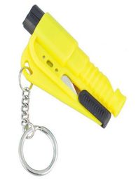 10 PC Auto Key Chain Mini Emergency Hammer Escape Tool Snijd Snijdgordels Mes Whistle1676503