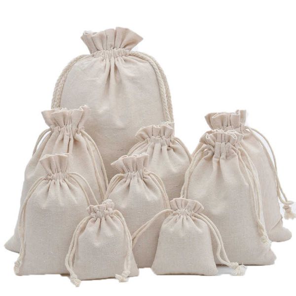 10 PC Regalo envoltura de regalos 20pcs Bolsa de algodón té de arroz CLO CLO CLOBLE FINO CONJUNTO DE CAMPO DE CAMPO DE CAMPO DE VERCADERA Z0327