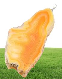 10 pcs 1 lot Luckyshine Excellent feu Natural Yellow Agate Slape Geode Gems 925 STERLING SILP MARDANT PENDANTS POUR COLLISES FR8916488