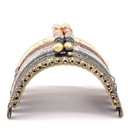 10 pcs 8,5 cm Double perle à cadre métallique Coun Purse Coup de baiser pour le portefeuille Embrayage DIY Sac accessoire 5 couleurs 240419