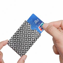10 PCS Porte-cartes de blocage RFID Antift Protéger le couvercle du boîtier Portefeuille Bank Card Banque Couvertures RFID en métal pour cartes de crédit G5BI #