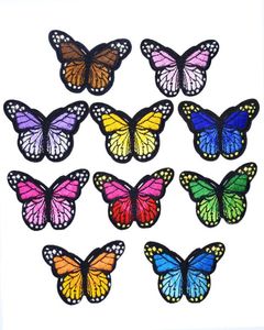 10 PCS Patch de rayas de mariposa de gran tamaño para ropa de niño planchado en parches de costura de parches bordados etiquetas de bricolaje AC1758221