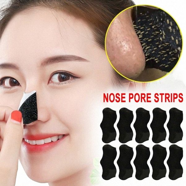 10 pièces masque dissolvant de points noirs bandes nasales tête noire nez point tache décoller autocollant visage acné points blancs masque nettoyant pour pores f6KB #