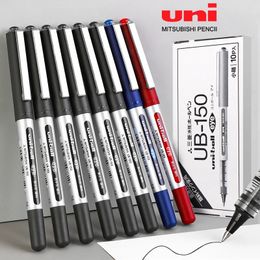 10 PCS/Box Uni UniBall gel Pen UB-150 Grote capaciteit rechte vloeistof Ballpoint Pen 0,5 mm watergebaseerd bord Penkantooraccessoires 240517