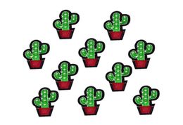10 stuks cactus patches voor kleding ironon patch applique opstrijkbare borduurwerkflarden naaibenodigdheden accessoires badge stickers on3630098