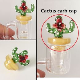 10 STKS CACTUS UFO Glaskarbapdop Od 25mm voor Bangers Thermische P Quartz Banger Nagels Glazen Bongs Waterleidingen DAB Olierouts