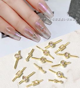 10 pcs charme alliage bâton brillant zircon 3D Nail Art Decorations Noble Diamond Crystal Jewelry Manucure Design Accessories6306806