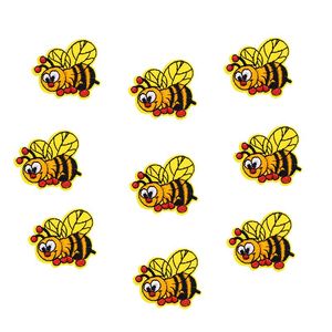 10 pièces mignon abeille patchs badges d'insectes pour vêtements fer brodé patch applique fer sur patchs accessoires de couture pour vêtements295d