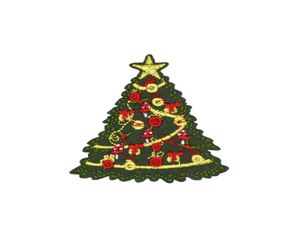 10 STUKS Leuke Borduren Kerstboom Patch Badge voor Kinderen Opstrijkbare Transfer Borduurpatch voor Kleding Jas Sjaal Hoeden Naaien Acc8204574