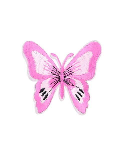 10 piezas lindo bordado rosa mariposa parche insignia para niñas adolescentes hierro en parche bordado de transferencia para ropa vestido jeans coser Ac4946221