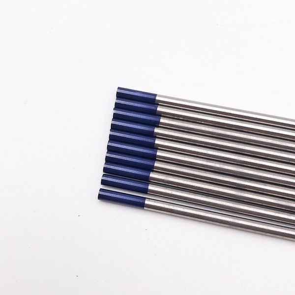 10 pièces baguette de soudage bleu foncé 2% Yttriated 1.0mm 1.6mm 2.0mm 2.4mm 3.2mm 4.0mm WY20 TIG électrodes de tungstène
