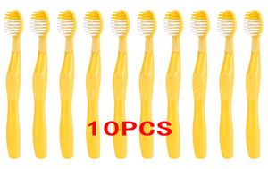 10 pcs El Brosse à dents jetable et dentifrice Whitetening Set Wash Wash Bash Brosse dentaire Fournitures dentaires entièrement 3279529